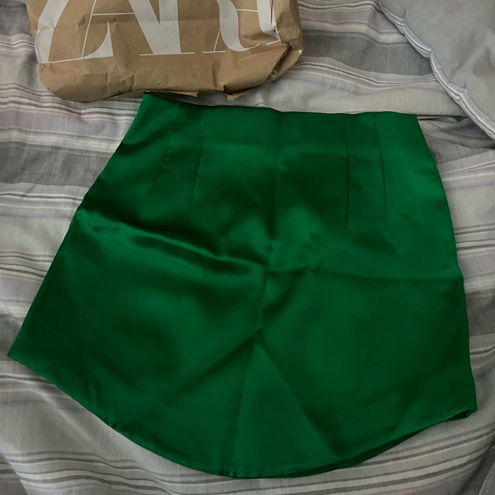 Zara Satin Effect Mini Skirt